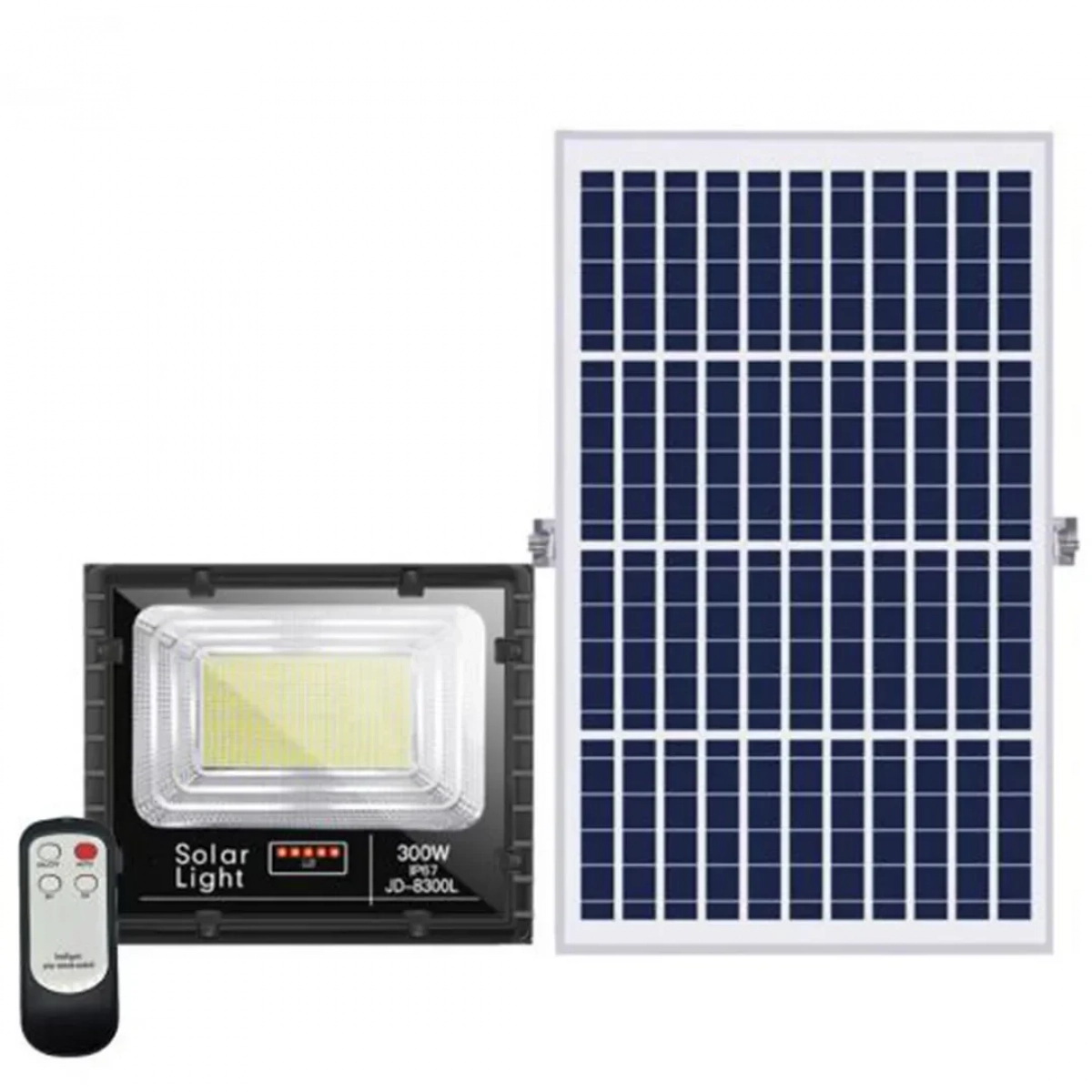 Ηλιακός Προβολέας 696LED Αλουμινίου 300W IP67 JD-8300L - Μαύρο