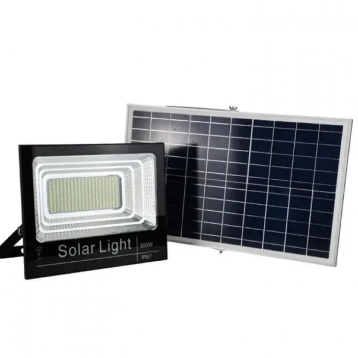 Ηλιακός Προβολέας Αδιάβροχος 300W με Φωτοβολταϊκό Πάνελ, Τηλεκοντρόλ και Χρονοδιακόπτη FO-8300