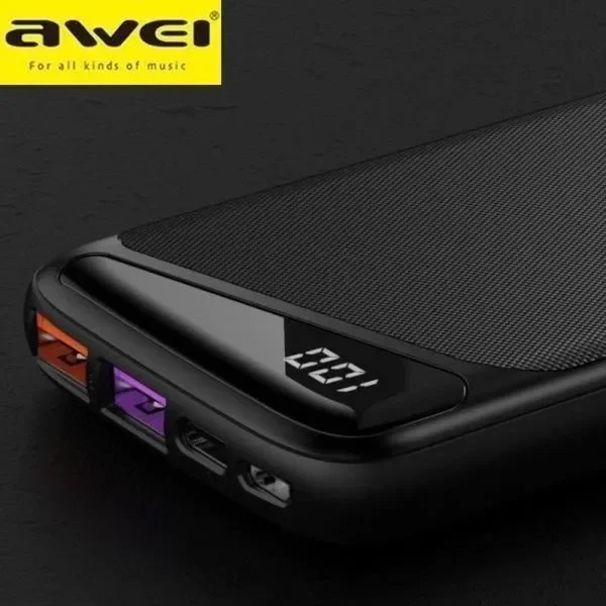 POWER BANK 10000MAH ΣΕ ΜΑΥΡΟ ΧΡΩΜΑ AWEI - P103K