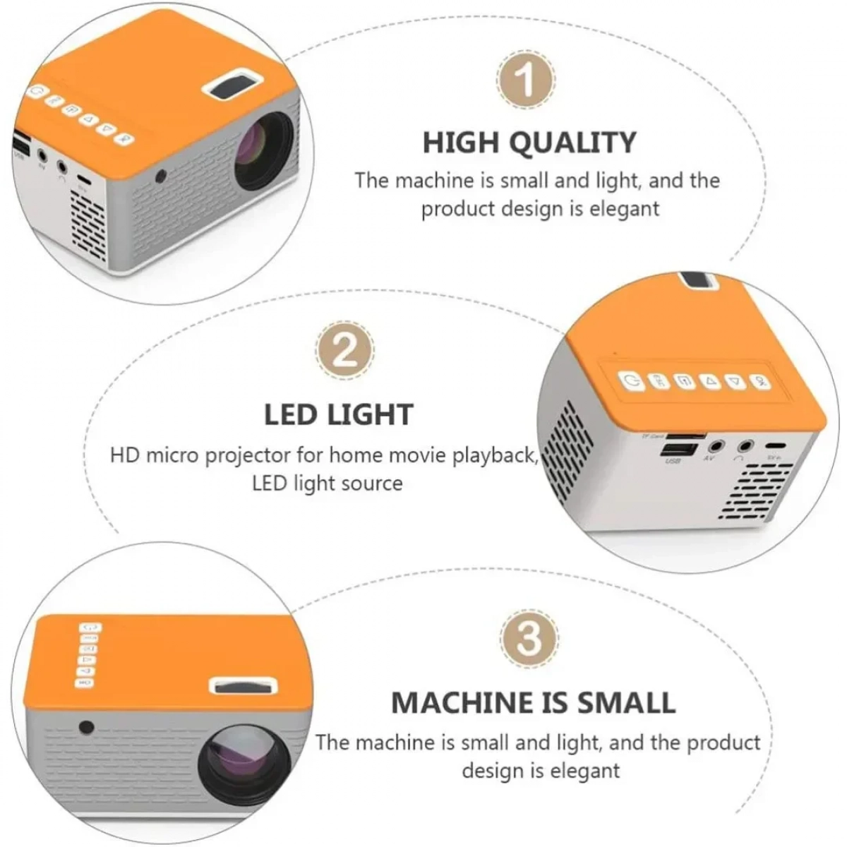 Προβολέας βίντεο Mini Portable LED Video Projector WiFi Projector UC28D 16.7M Video Home Cinema Movie Game Cinema Office