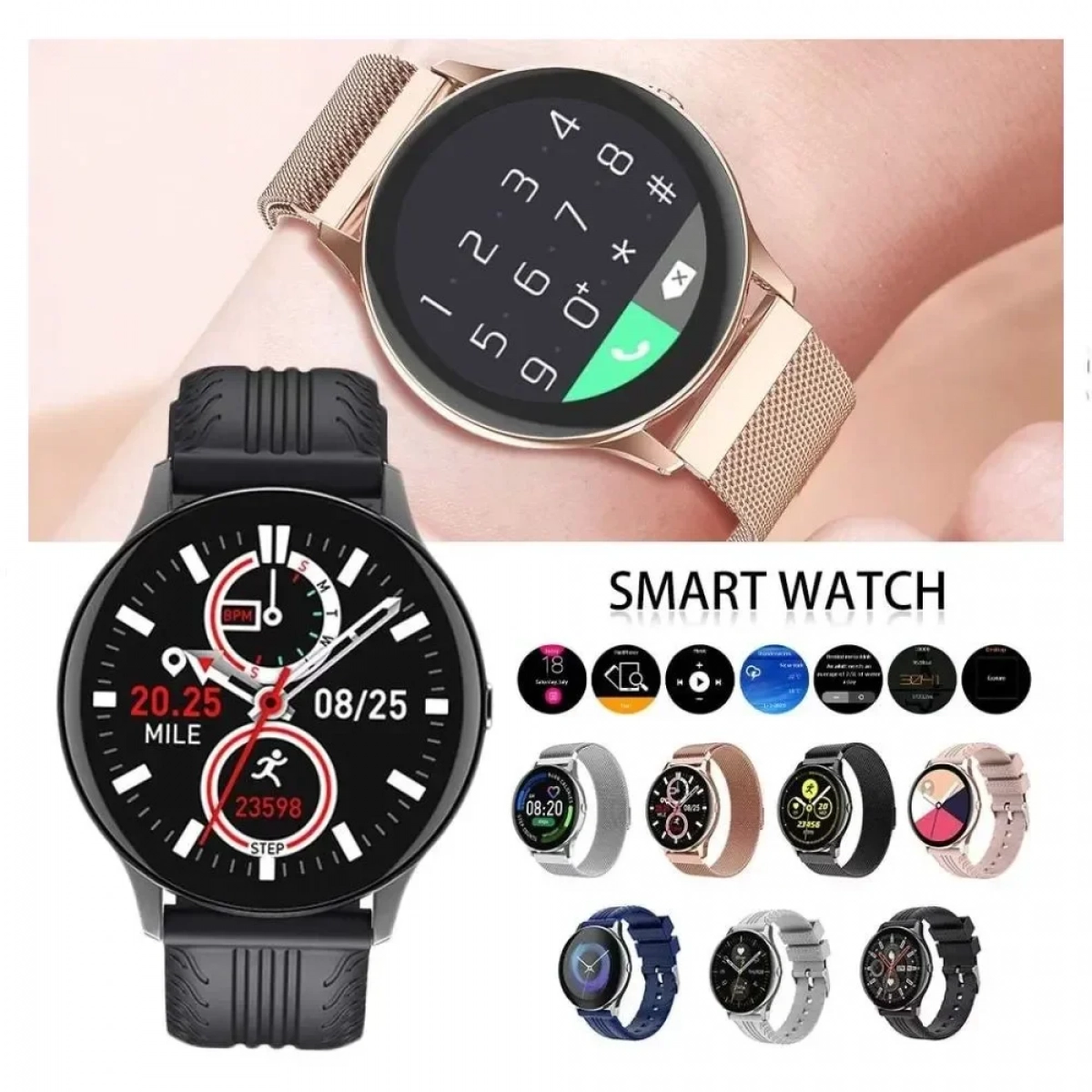 Smartwatch S8 Ροζ - Photo2