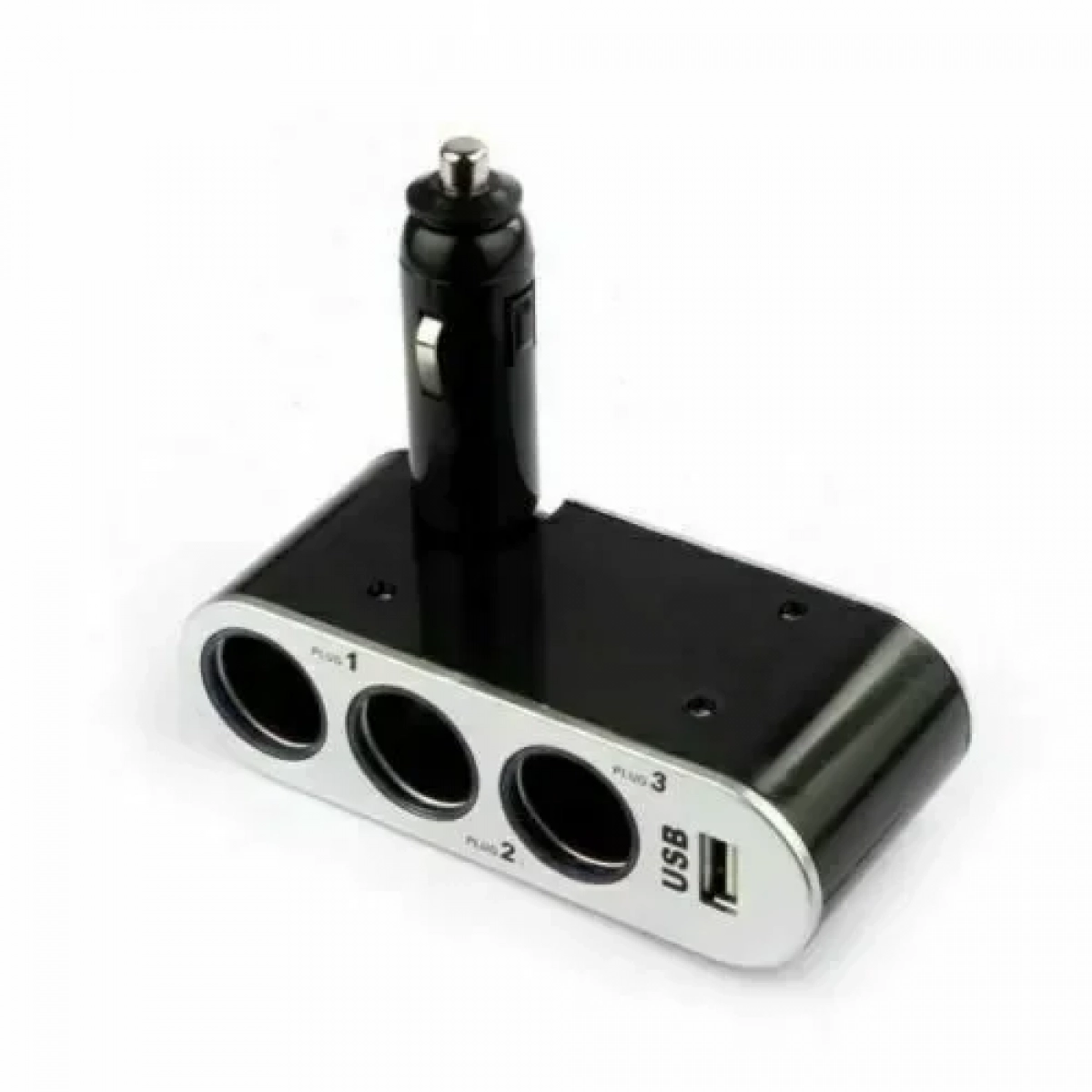 Τριπλή Πρίζα Αυτοκινήτου Andowl Q-JC80 με θύρα USB - Μαύρο