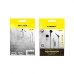 Ενσύρματα Ακουστικά Handsfree Earbuds Awei PC7, σε μαύρο χρώμα