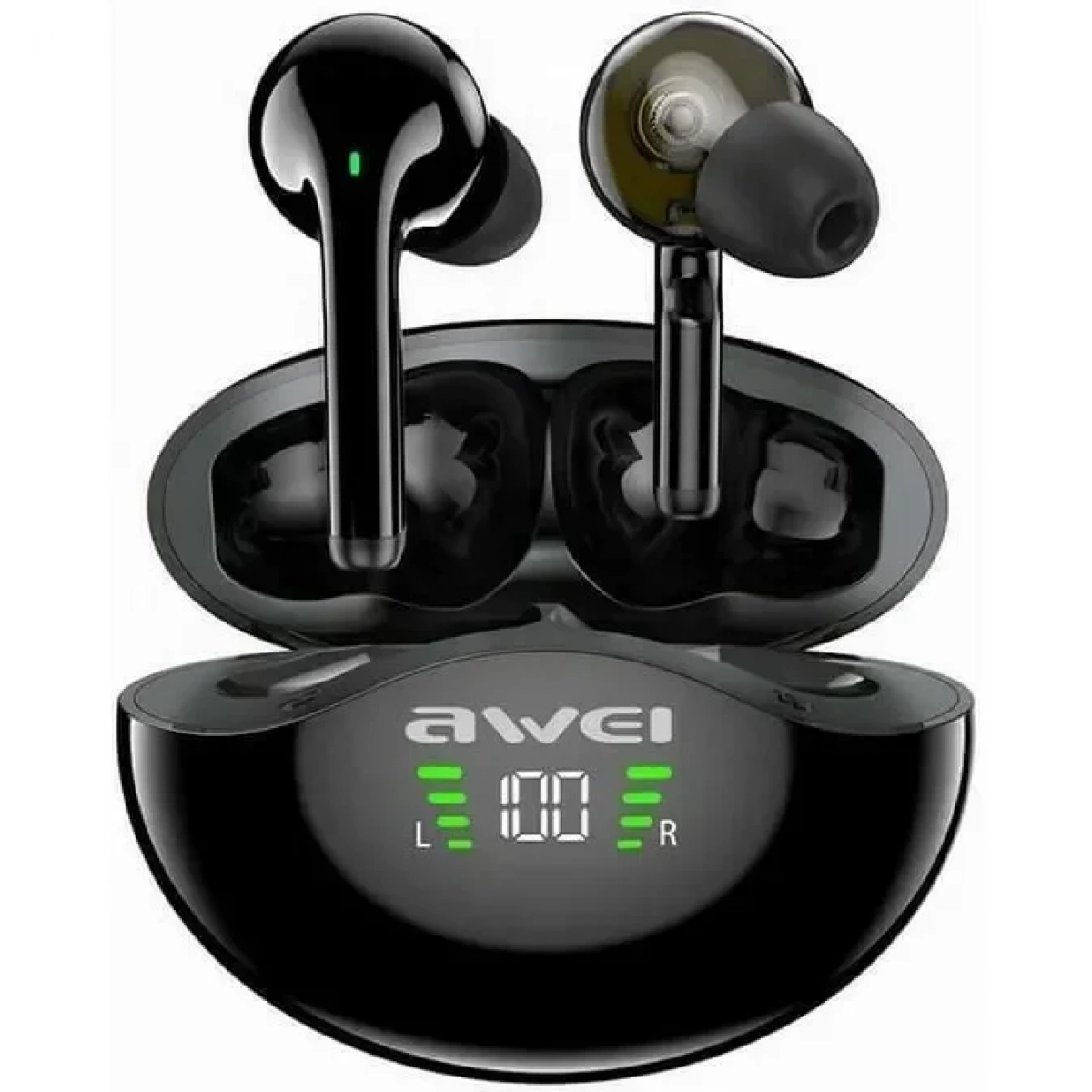 Ακουστικά Bluetooth Awei με Βάση Φόρτισης T12P TWS (Μαύρο)