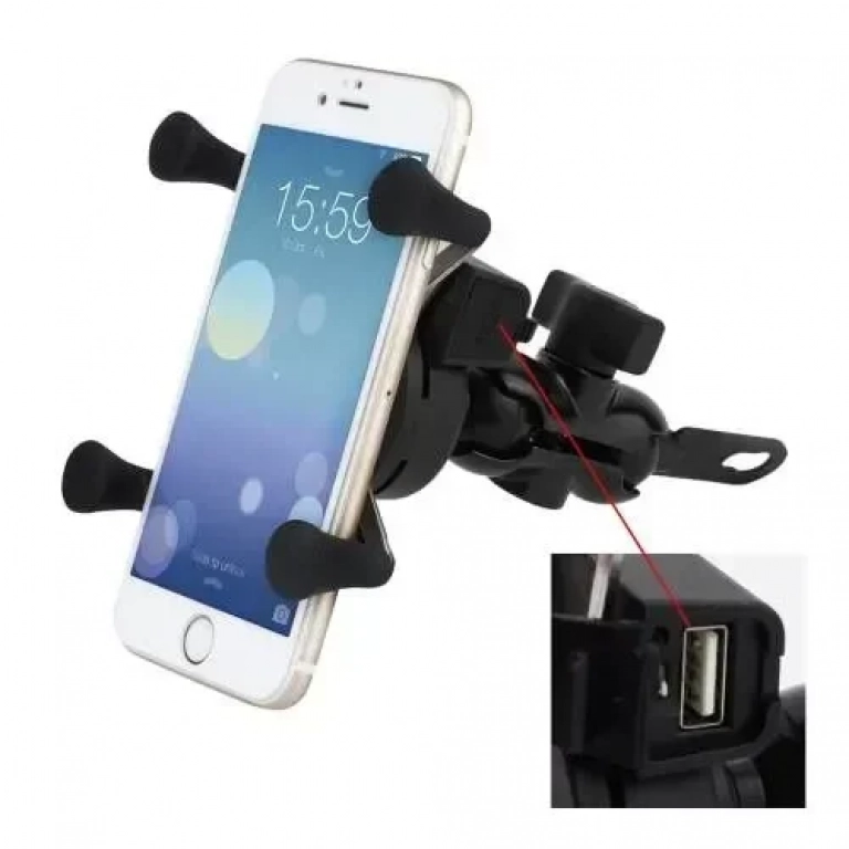 Extreme Action Bάση Φορτιστής USB Κινητού με Spider Grip για Μηχανή & Ποδήλατο