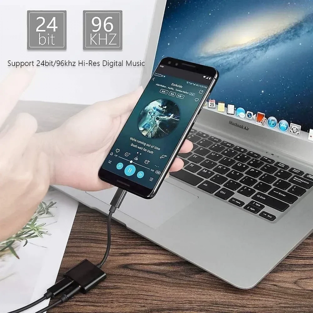 Προσαρμογέας υποδοχής ακουστικών USB τύπου C σε aux 3.5 mm 2 σε 1 FOYU FO-S041