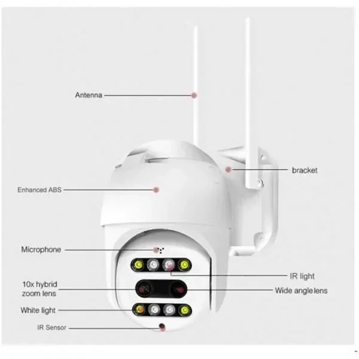 Andowl IP Wi-Fi Κάμερα 1080p Αδιάβροχη με Φακό 3.6mm Q-S2000