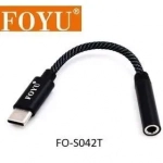 Αντάπτορας Ήχου USB Type-C σε Audio Jack 3.5mm AUX Foyu FO-S042T – Μαύρο