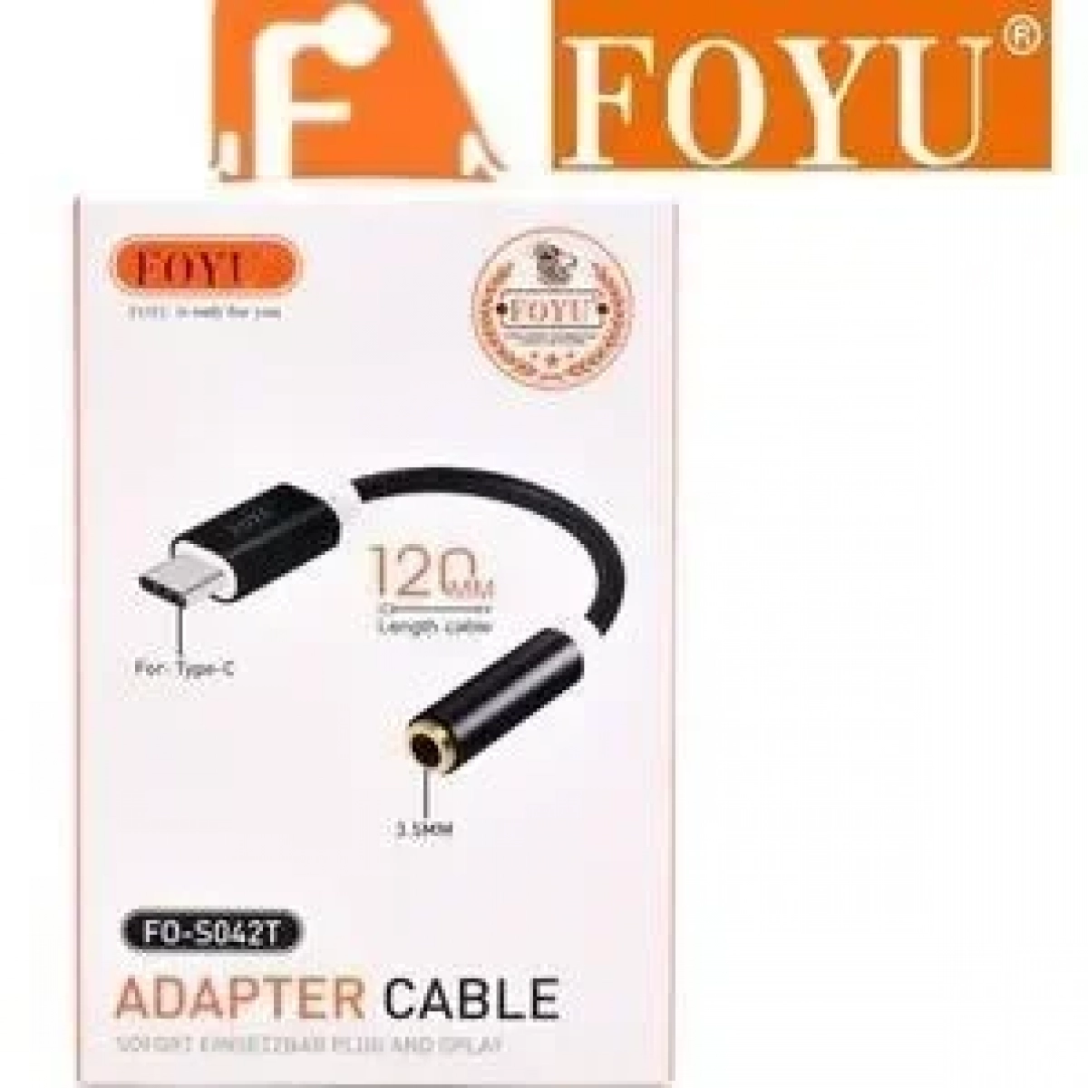 Αντάπτορας Ήχου USB Type-C σε Audio Jack 3.5mm AUX Foyu FO-S042T – Μαύρο