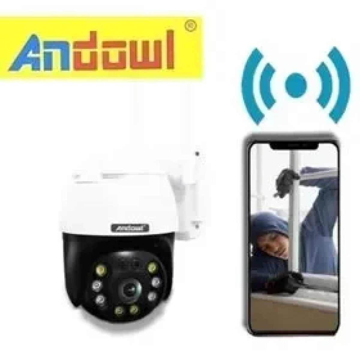 IP Κάμερα Ασφαλείας 4K WiFi AI Dome 360° Andowl Q-S4 - Λευκό