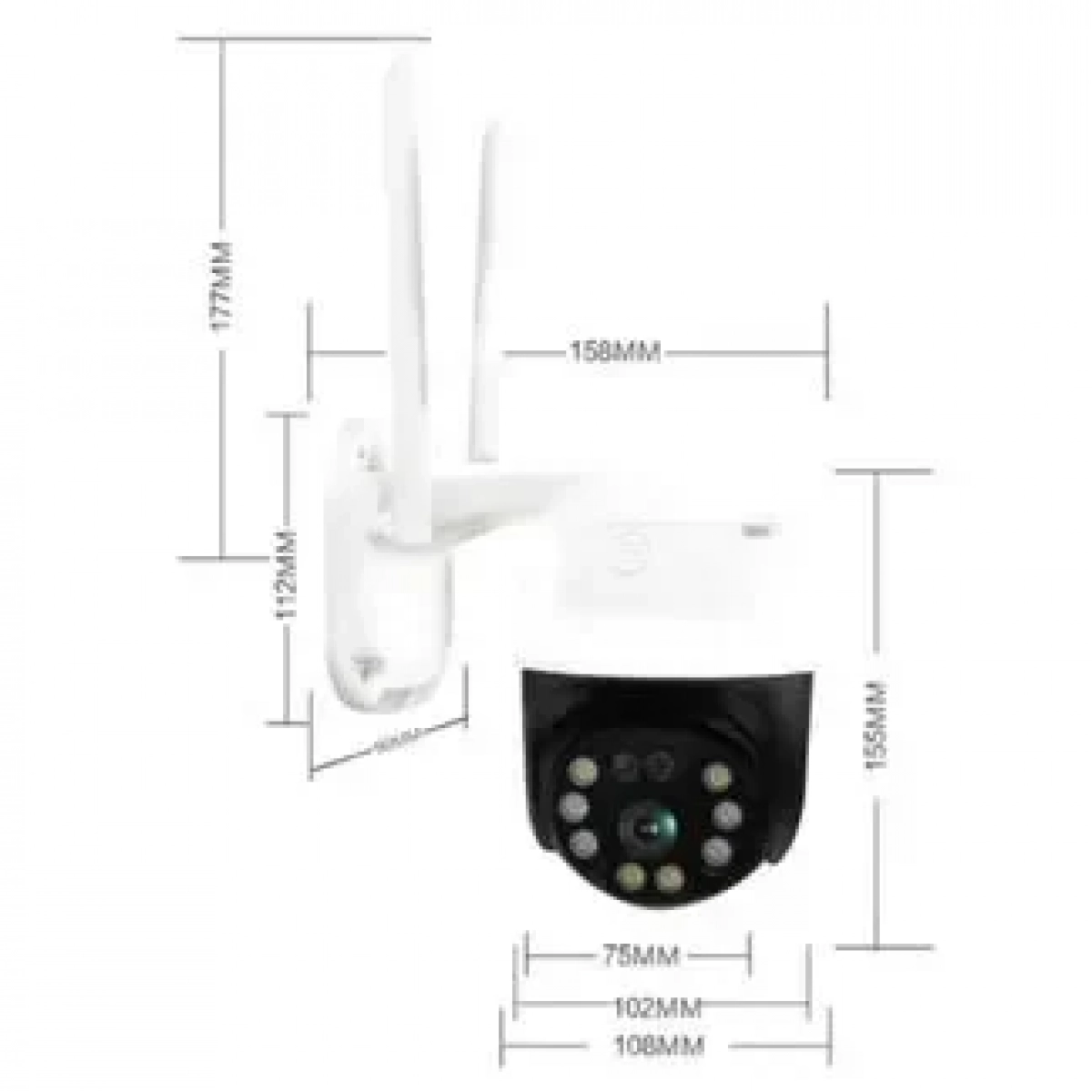 IP Κάμερα Ασφαλείας 4K WiFi AI Dome 360° Andowl Q-S4 - Λευκό