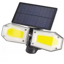 Αδιάβροχος Διπλός Ηλιακός Προβολέας με 78 LED με Ανιχνευτή Κίνησης και 360° Κάλυψη SH-078