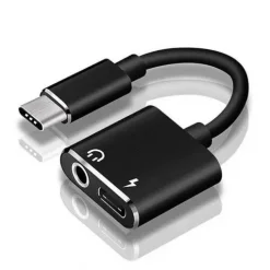 Προσαρμογέας υποδοχής ακουστικών USB τύπου C σε aux 3.5 mm 2 σε 1 FOYU FO-S041
