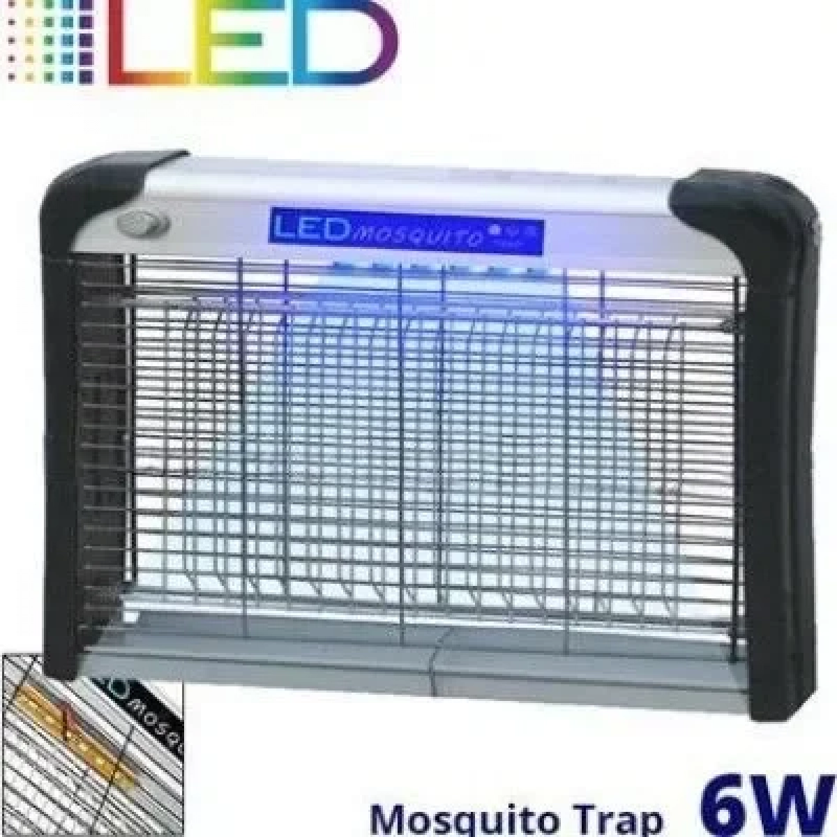 Ηλεκτρικό Εντομοκτόνο 6W LED 50m2 - Εντομοπαγίδα Νέας Γενιάς με Μηδενική κατανάλωση Εξολοθρευτής Κουνουπιών & Εντόμων