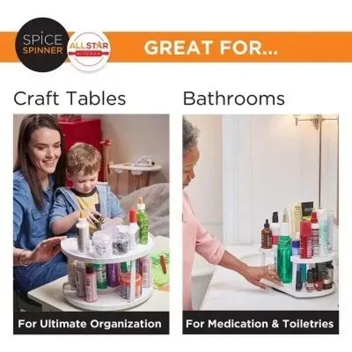 Θήκη μπαχαρικών Spice Spinner Two-Tiered Spice Organizer
