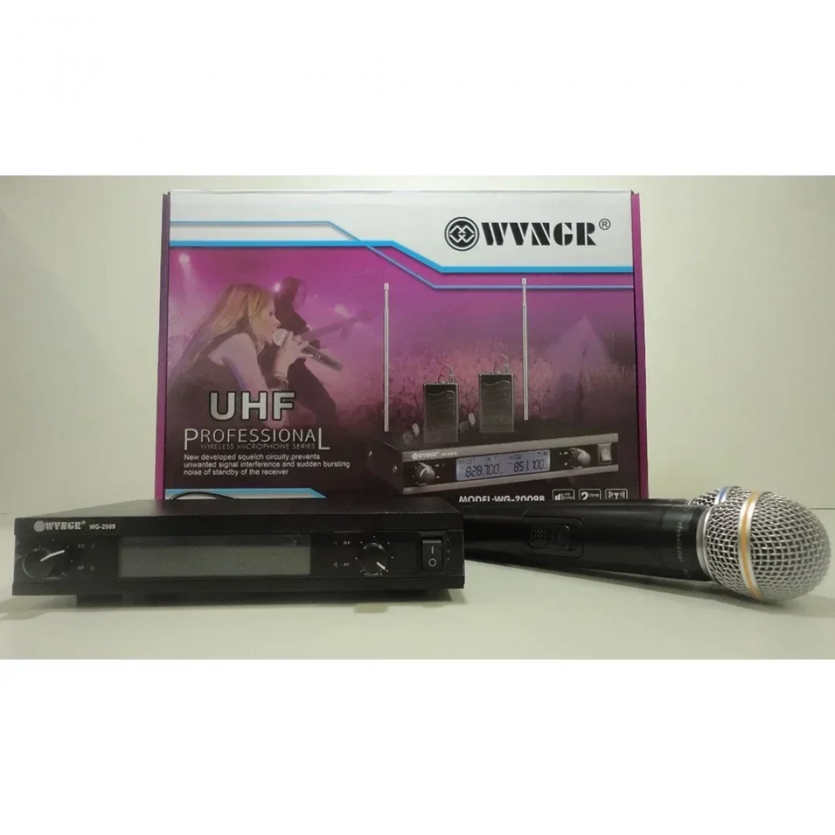 Ψηφιακή Studio Quality Συσκευή για Karaoke με 2 Ασύρματα Μικρόφωνα, WVNGR WG-2009