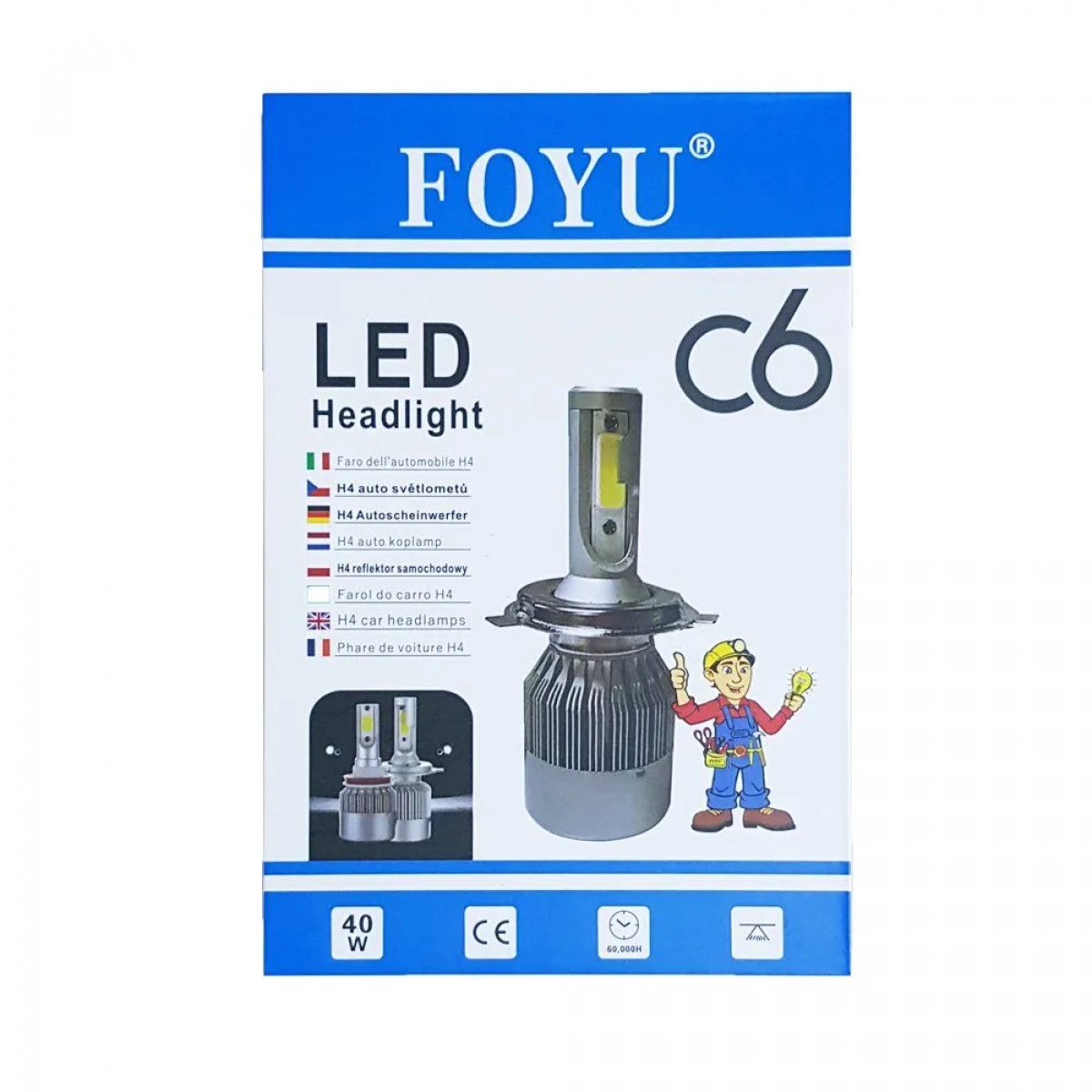 H7 Headlight C6 40W / 3800LM 2τμχ