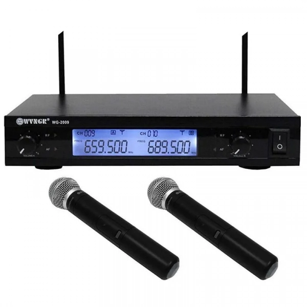 Ψηφιακή Studio Quality Συσκευή για Karaoke με 2 Ασύρματα Μικρόφωνα, WVNGR WG-2009