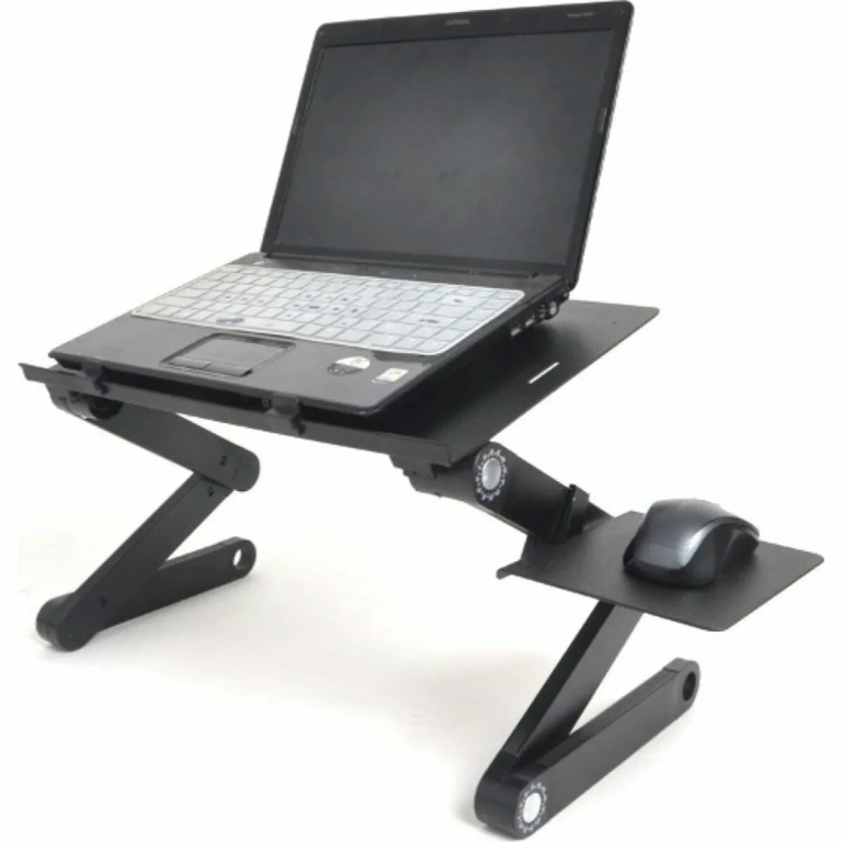 Πτυσσόμενο τραπεζάκι για laptop με 2 θέσεις για ανεμιστήρες ψύξης και θέση mouse (T8)