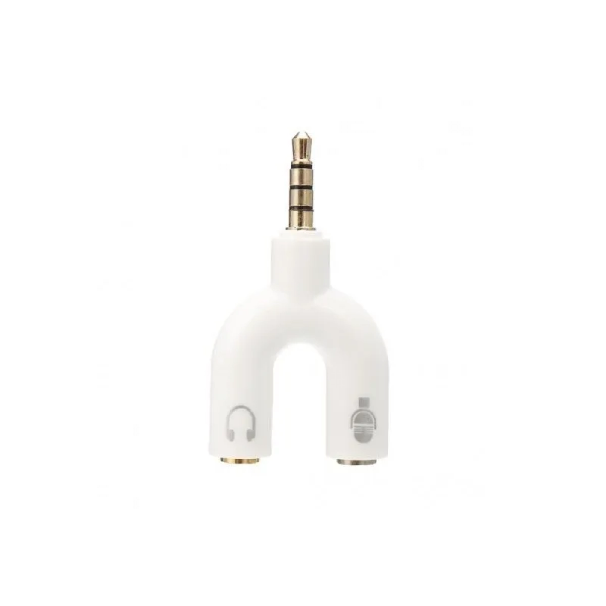Αντάπτορας 3.5mm Stereo Splitter Audio to Mic & Headset Jack FOYU FO-S035 σε λευκό χρώμα