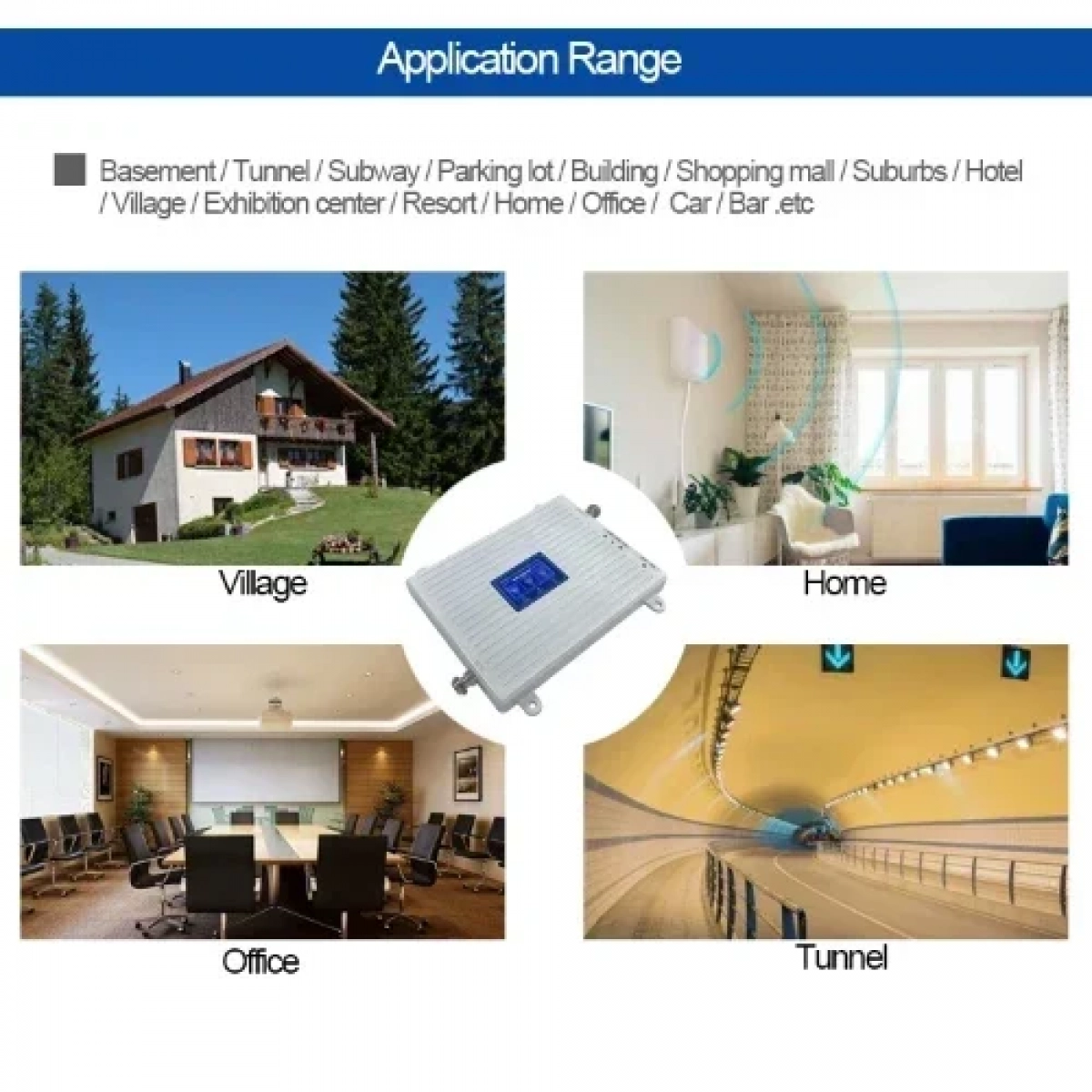 Ενισχυτής σήματος Mobile Signal Booster 2g 3g 4g With Patch Panel Antenna, Lmr300 Cable & Connectors