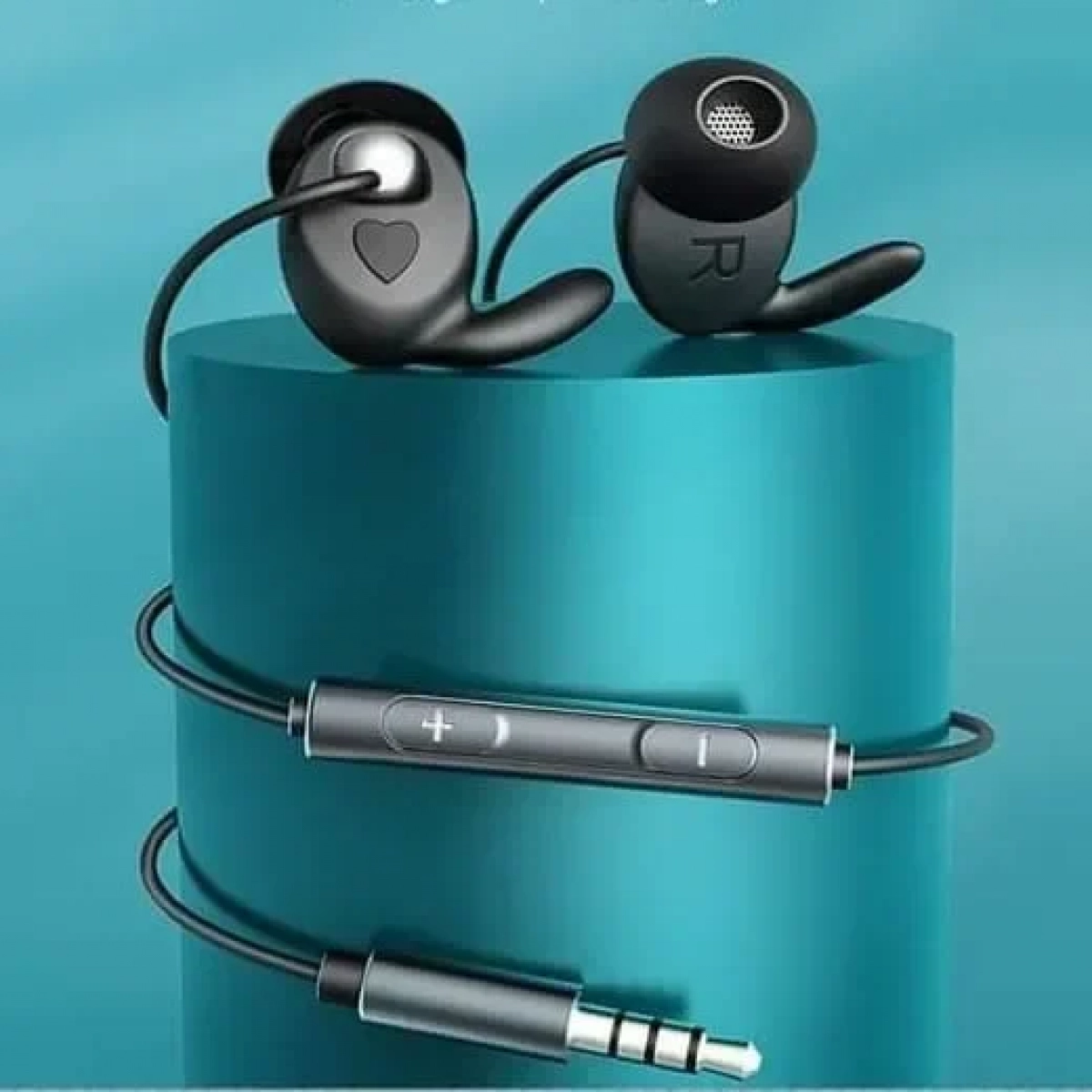 METAL WIRED EARPHONE RM-625 BLACK - Image 2