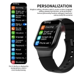 OEM Smartwatch HW12 Split Screen Health Monitor Bluetooth Call Play Music 40mm Μαύρο