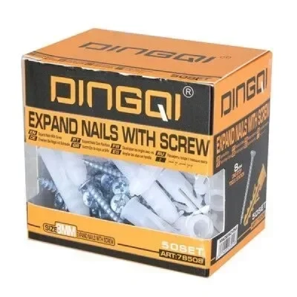 Dingqi 78508 - Σετ βιδών 8 mm και ούπα 50τμχ