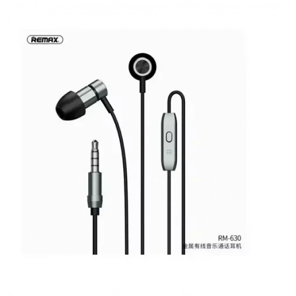 METAL WIRED EARPHONE RM-630 BLACK