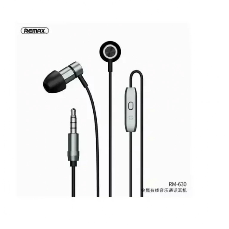METAL WIRED EARPHONE RM-630 BLACK