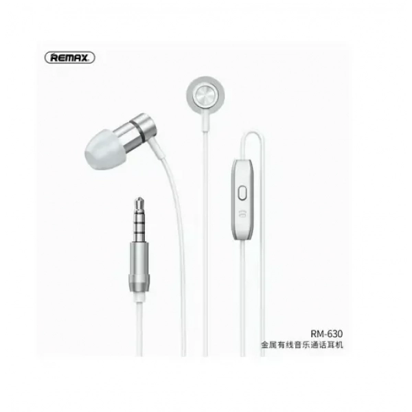 METAL WIRED EARPHONE RM-630 SILVER