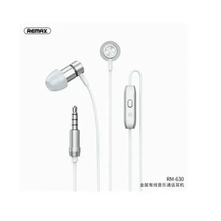METAL WIRED EARPHONE RM-630 SILVER