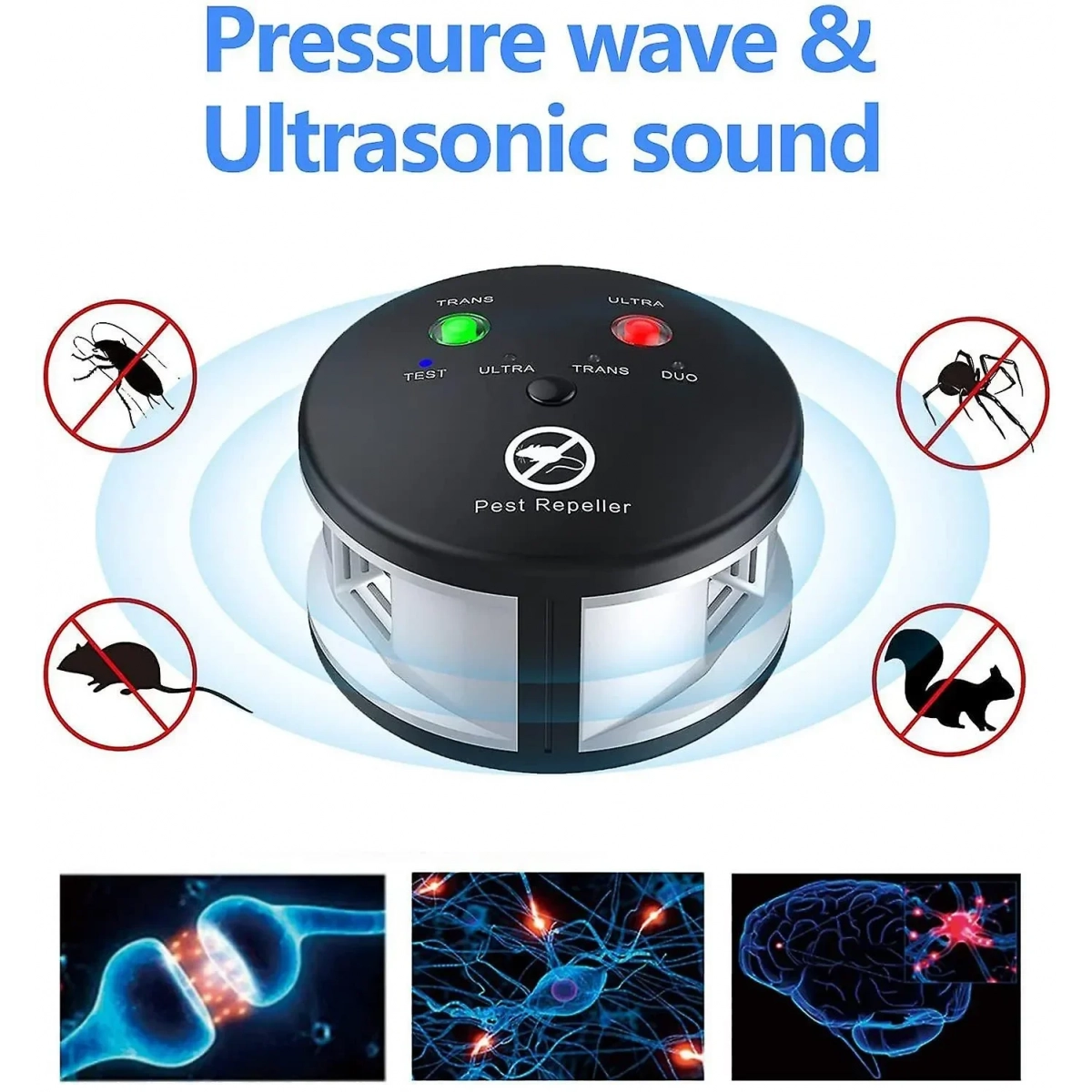 Αποθητικό τρωκτικών 360 Degree Indoor Ultrasonic Mouse Repeller