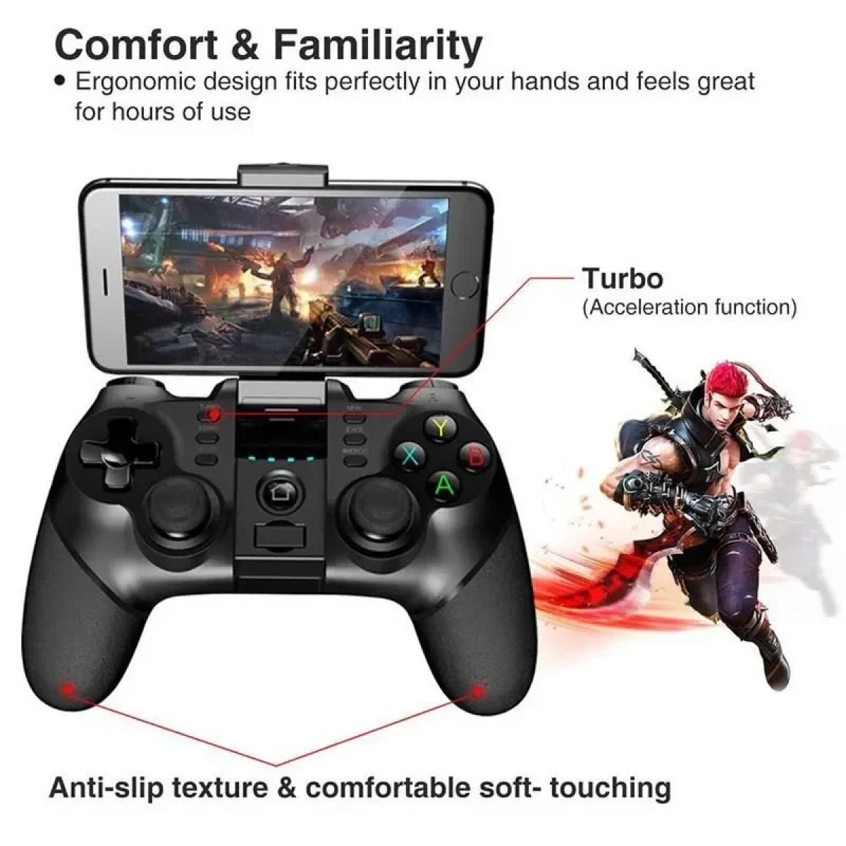 ΑΣΥΡΜΑΤΟ ΧΕΙΡΙΣΤΗΡΙΟ GAMING ΣΥΜΒΑΤΟ ΜΕ PC/IOS/ANDROID Q/0099