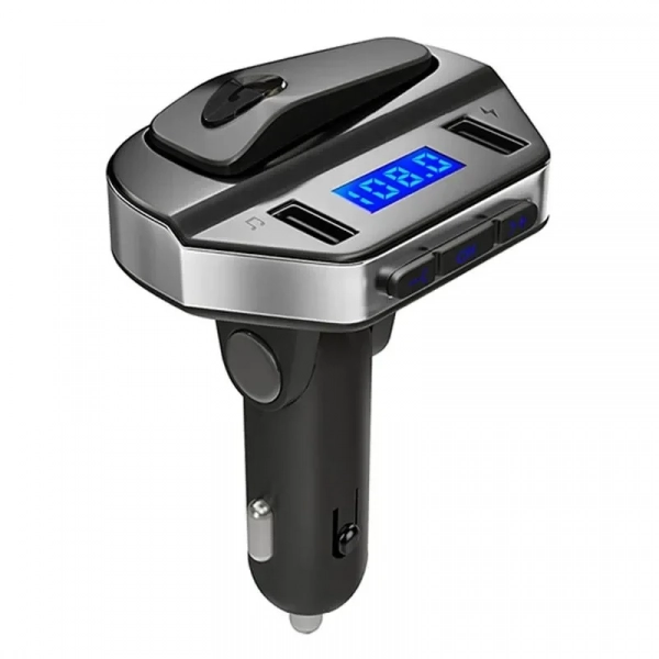 Ηandsfree Αυτοκινήτου Bluetooth Αναπτήρα με MP3 Player και Διπλό Φορτιστή - Hands Free Car Kit FM