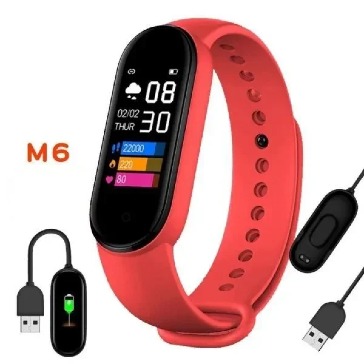 Smart Band M6 (Κόκκινο)