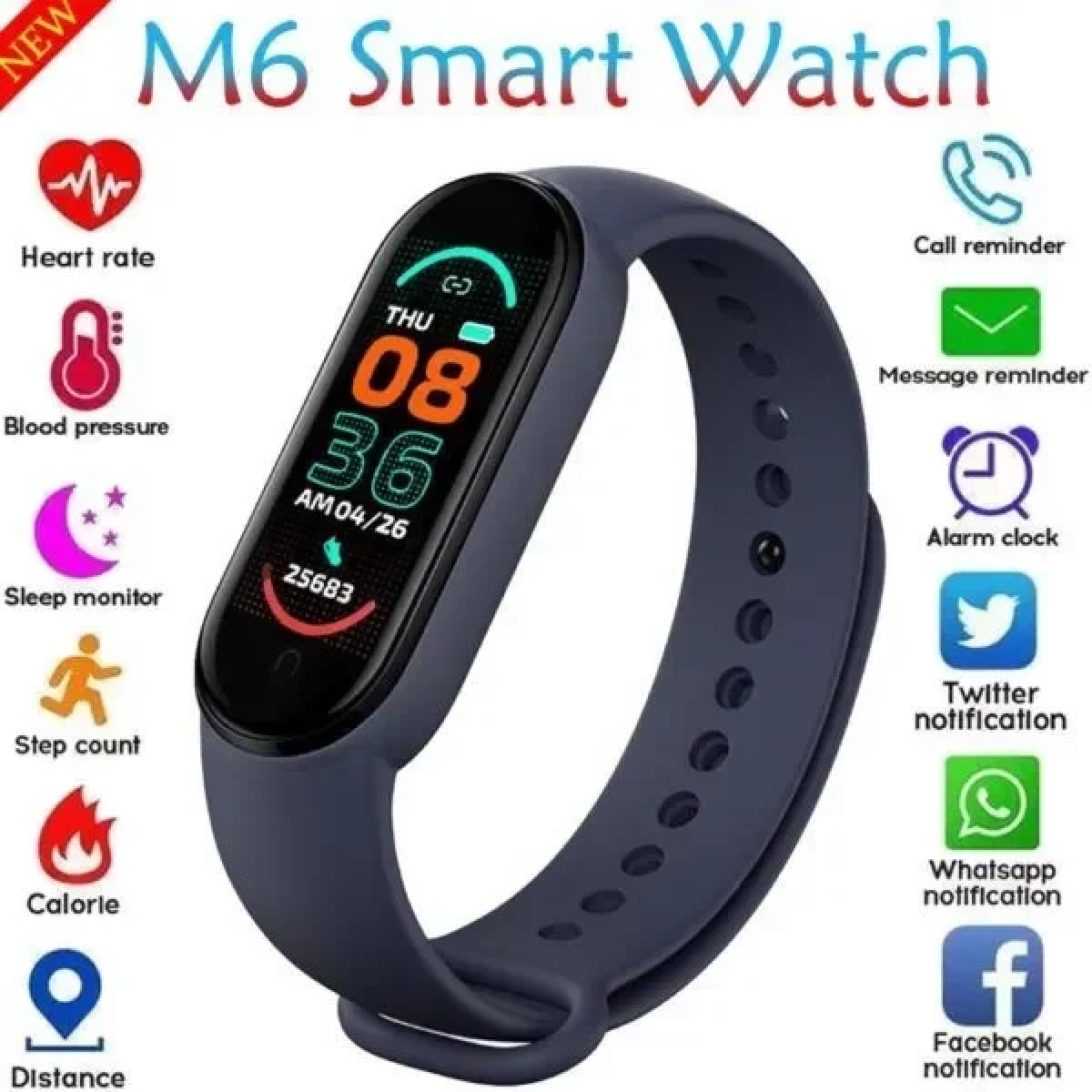 Smart Band M6 (Σκούρο Μπλε)