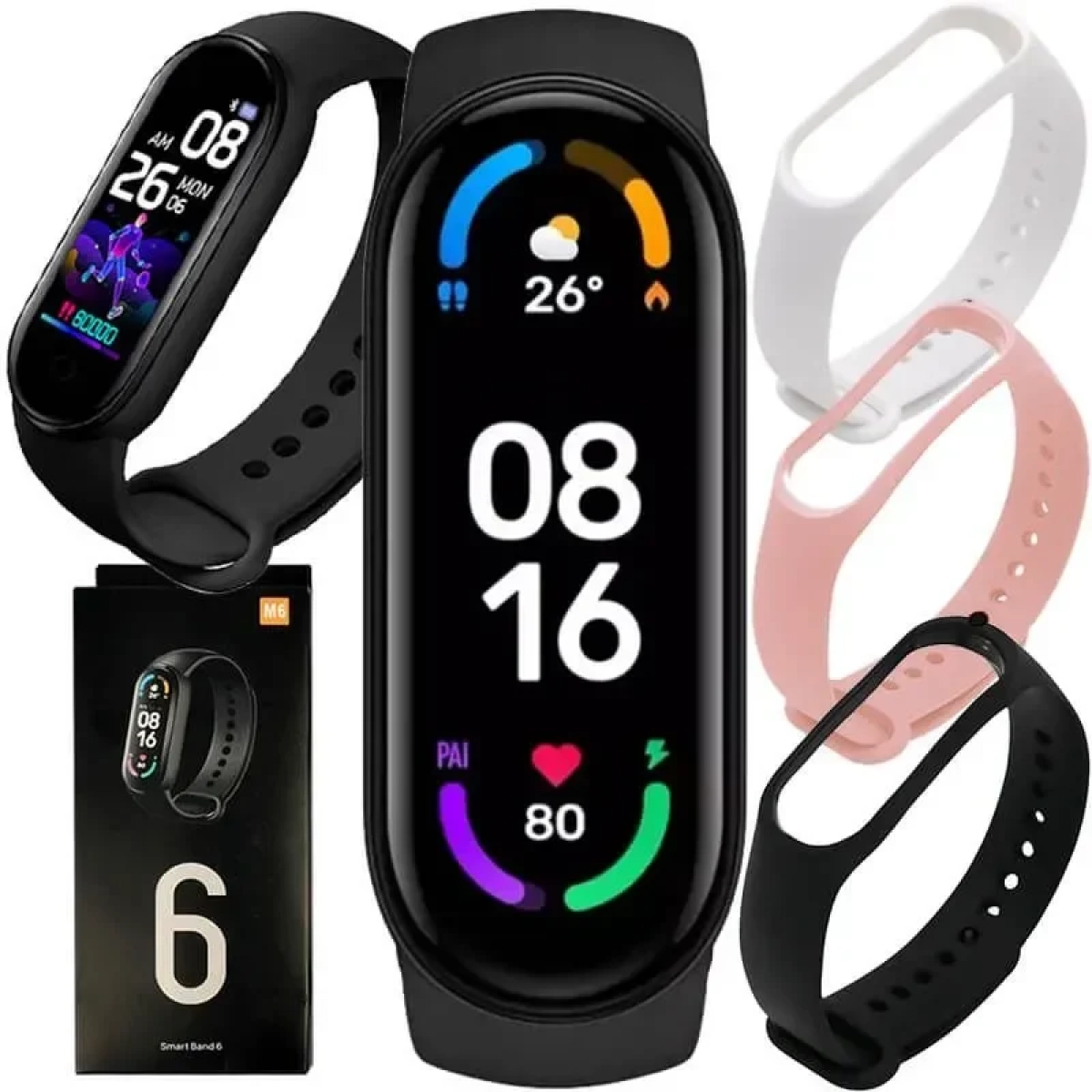 Smart Band M6 Sports Wristband Intelligent Fitness Tracker Ροζ