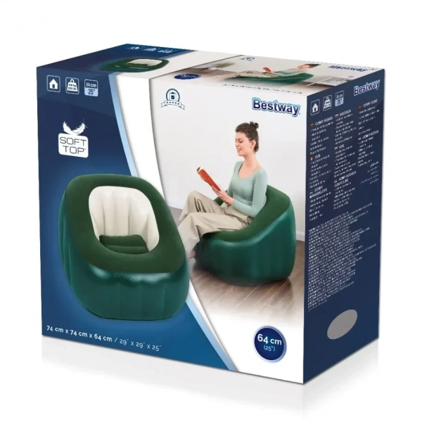 BESTWAY Φουσκωτή πολυθρόνα – 75046 living room sofas Σκούρο Πράσινο