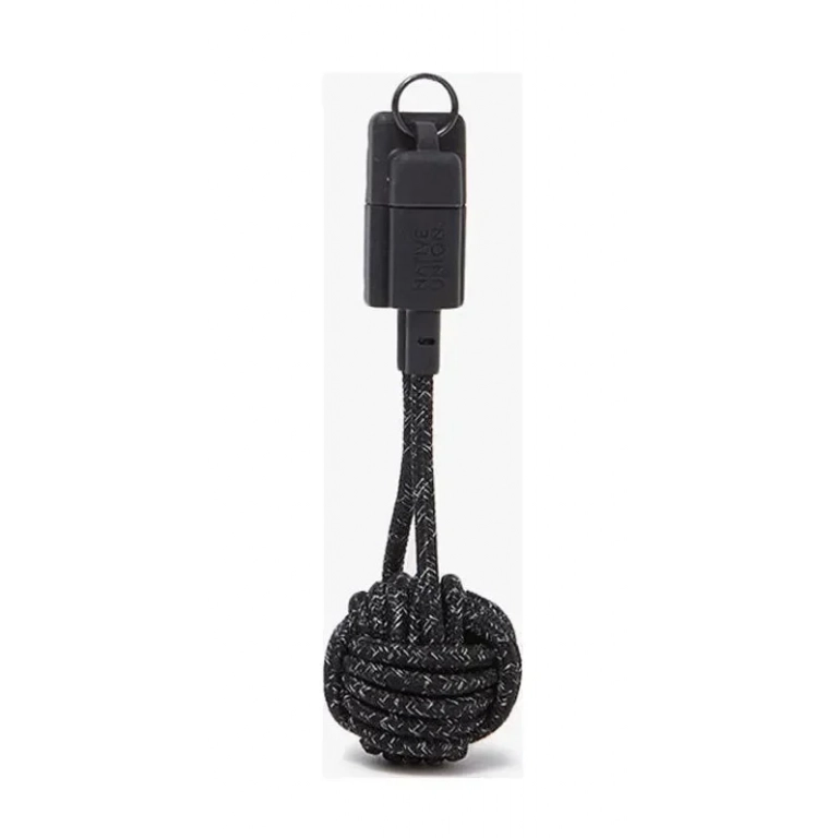 Μπρελόκ Καλώδιο USB To Lightning Native Union 0,2m, Μαύρο
