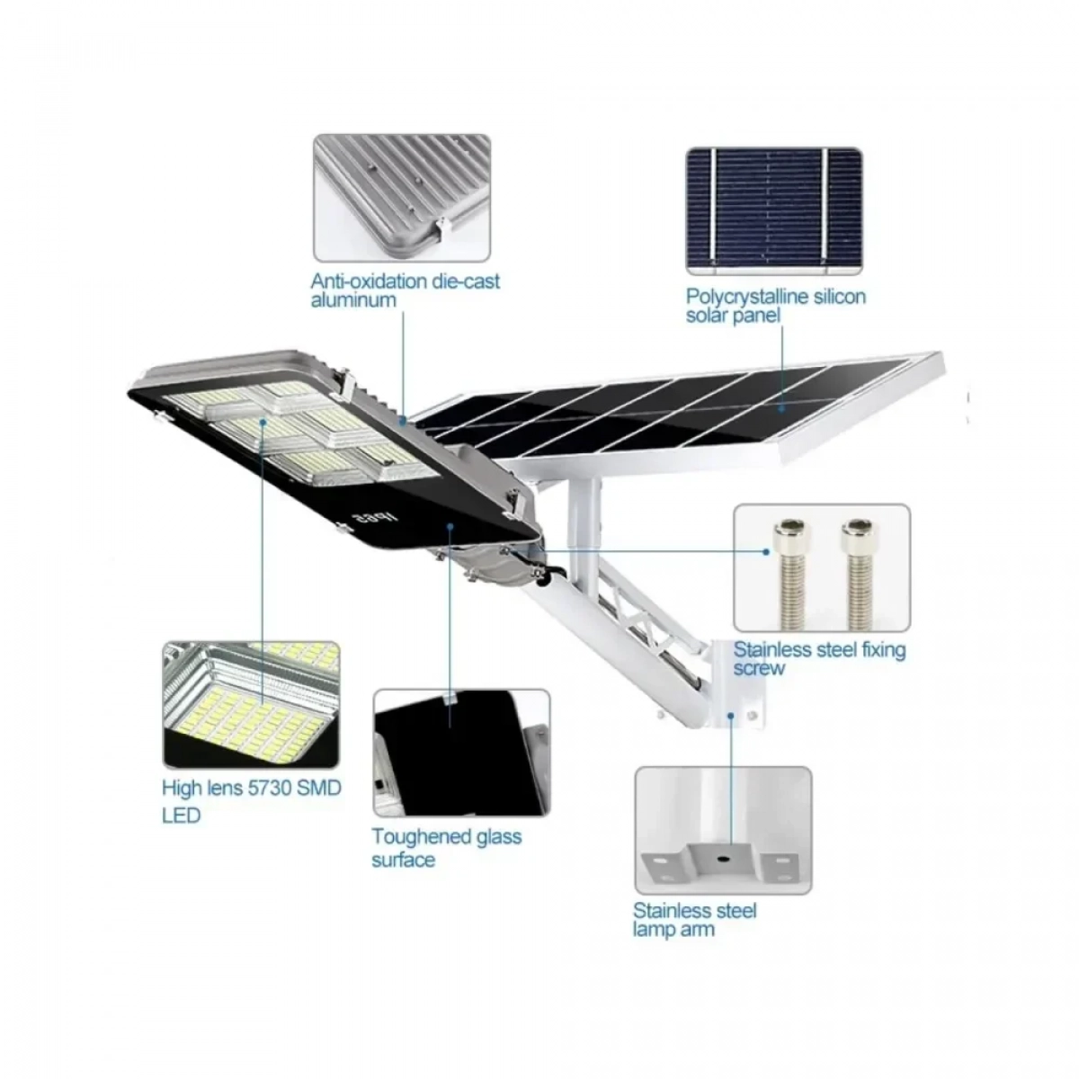 Led Ηλιακό Πάνελ 200W με Αισθητήρα