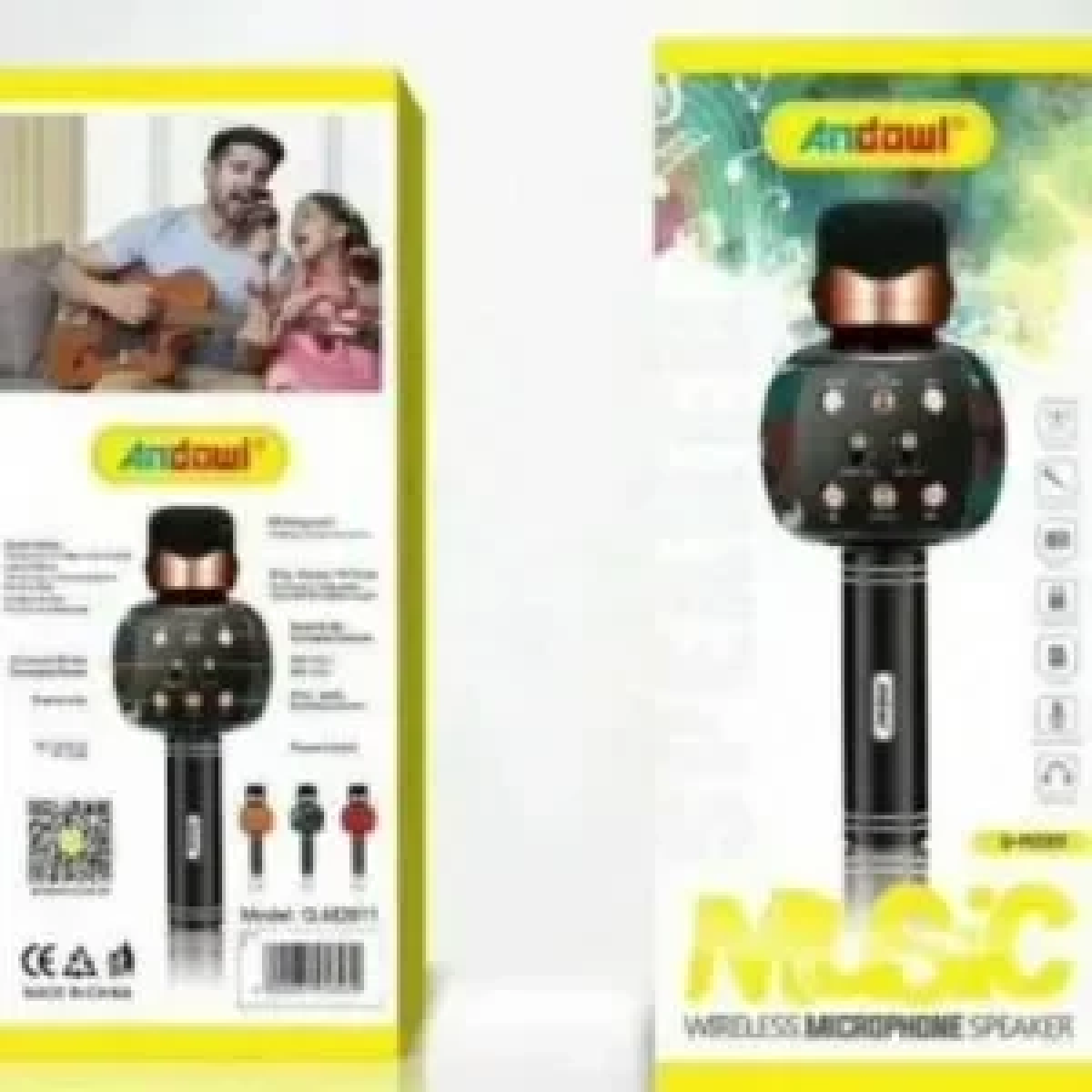 ANDOWL MUSIC WIRELESS MICROPHONE SPEAKER Q-M2911 BLACK - Image 4