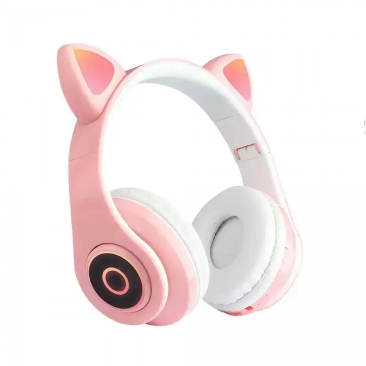 B39 Cat Ear Led Wireless Over Ear Ακουστικά Ροζ - Photo5