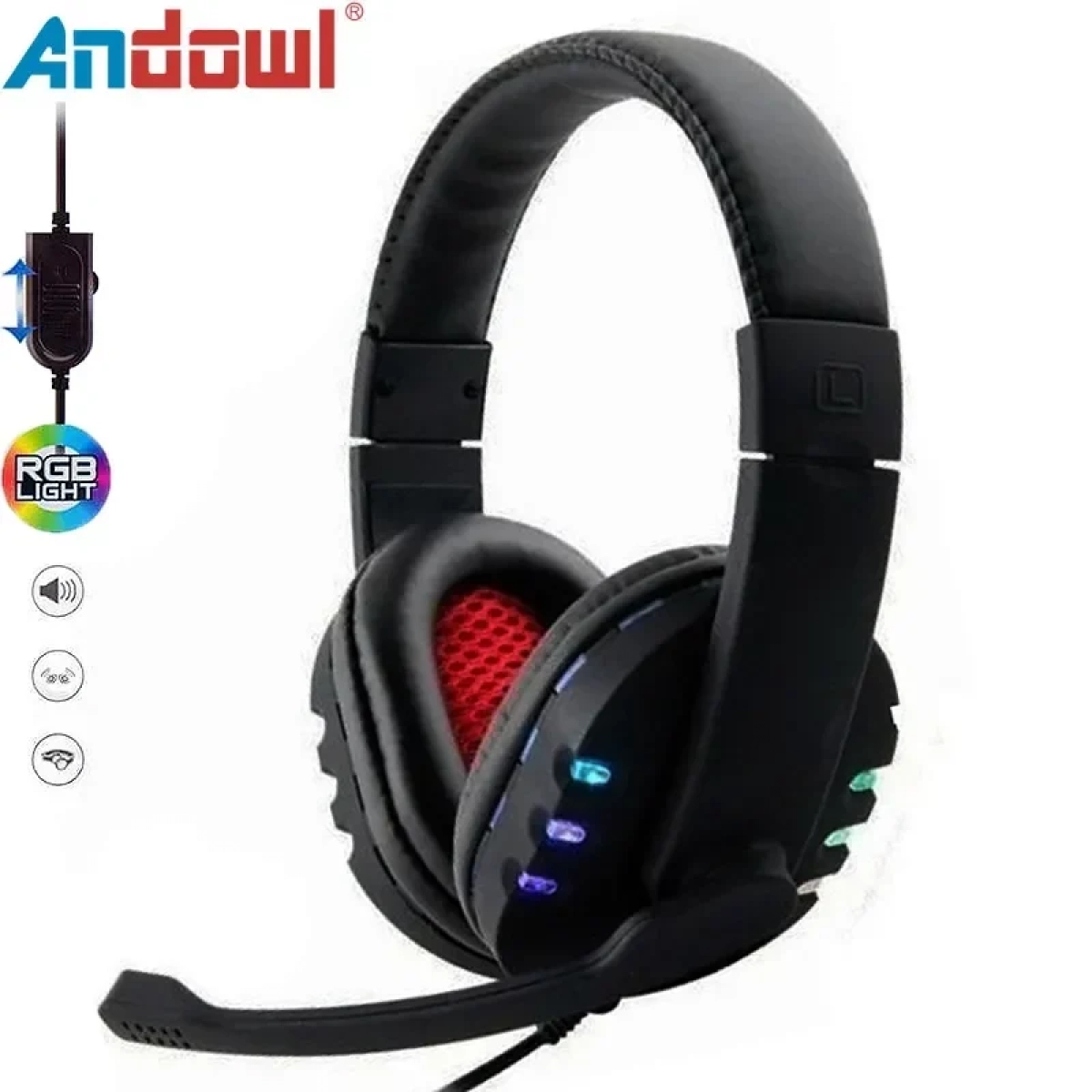 Ακουστικά με Μικρόφωνο Gaming On Ear- Headphones w/ Microphone - Andowl S359