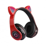 CXT-B39 Ασύρματα/Ενσύρματα On Ear Ακουστικά Σχήμα Γάτας Κόκκινα