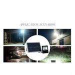 Ηλιακός Solar Προβολέας Αδιάβροχος 80W με Φωτοβολταϊκό Πάνελ, Τηλεκοντρόλ και Χρονοδιακόπτη HB-G80