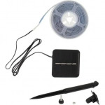 LED Ταινία-strip 3m 100 SMD 2835 θερμό λευκό αυτοκόλλητη αδιάβροχη IP65 με ηλιακό πάνελ για εσωτερικούς κι εξωτερικούς χώρους ΟΕΜ