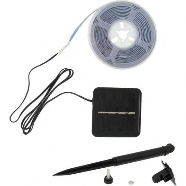 LED Ταινία-strip 3m 100 SMD 2835 θερμό λευκό αυτοκόλλητη αδιάβροχη IP65 με ηλιακό πάνελ για εσωτερικούς κι εξωτερικούς χώρους ΟΕΜ
