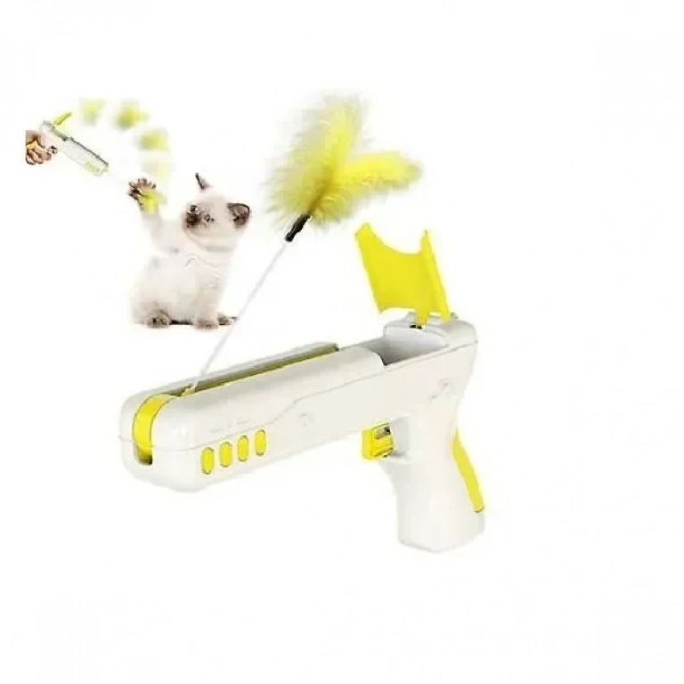 Παιχνίδι γάτας rebound cat gun κίτρινο