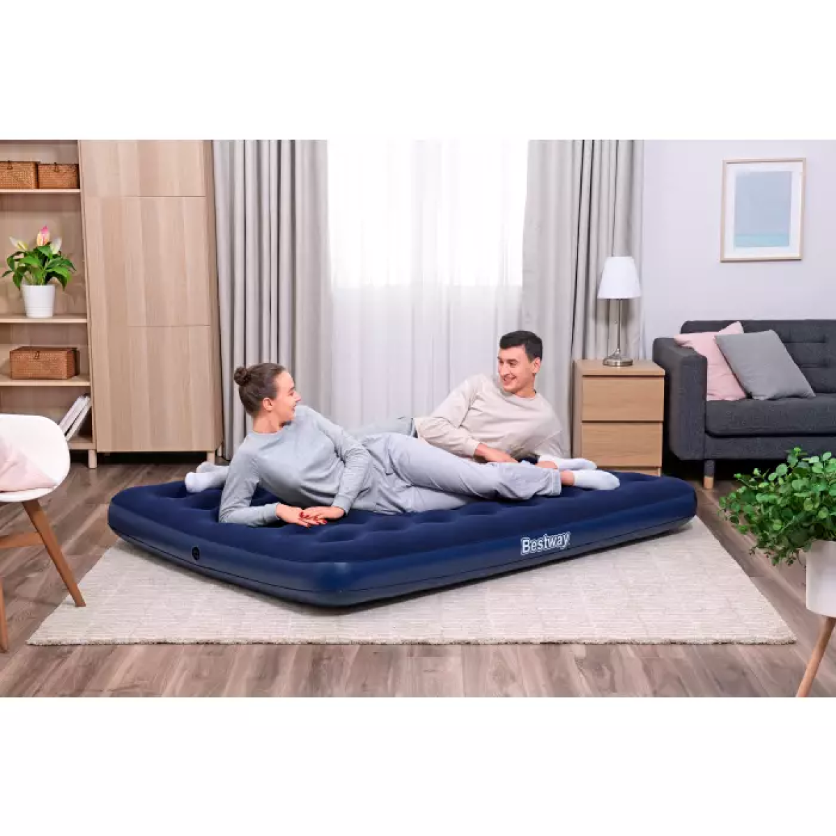 Στρώμα Υπέρδιπλο Φουσκωτό 203x152x22cm Bestway 67003 - Image 2